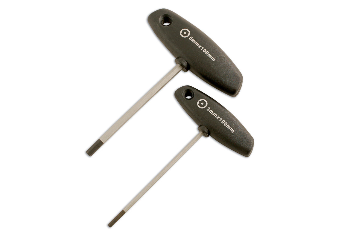 Laser Tools 2054 Security Hex T-Handle Power Key Set 3mm + 5mm Ford Weber