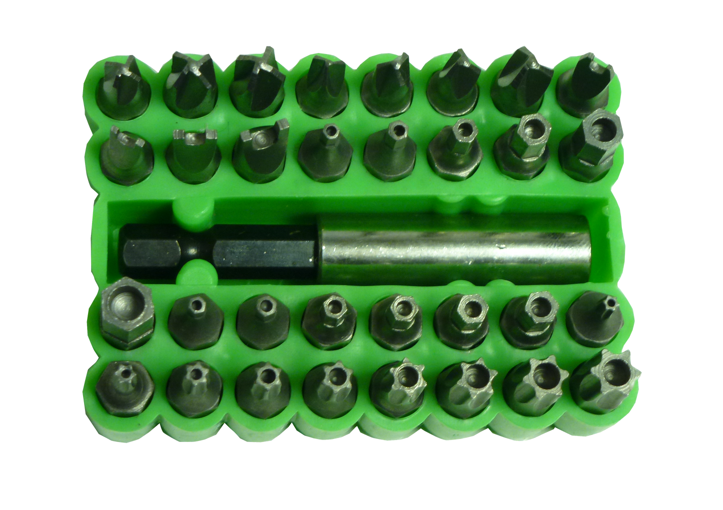 Handy 33 piece security bit set in rubber case