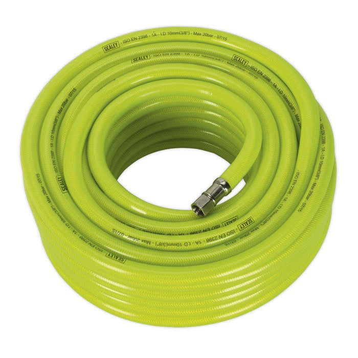 Air Hose High-Visibility 20m x Ø10mm with 1/4"BSP Unions