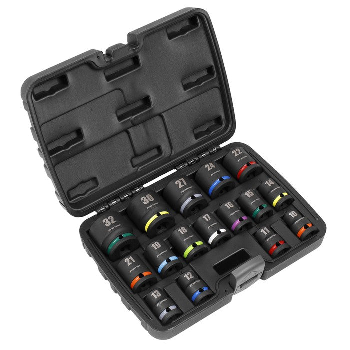 Impact Socket Set 16pc 1/2”Sq Drive