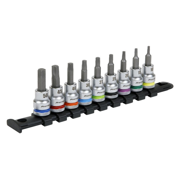 TRX-Star* Socket Bit Set 9pc 3/8"Sq Drive - Platinum