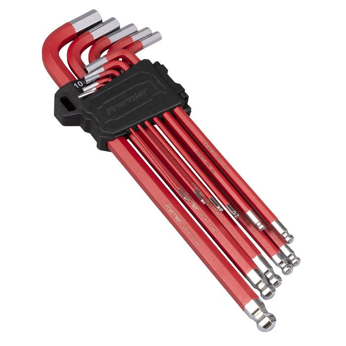 Ball-End Hex Key Set 11pc Extra-Long Metric