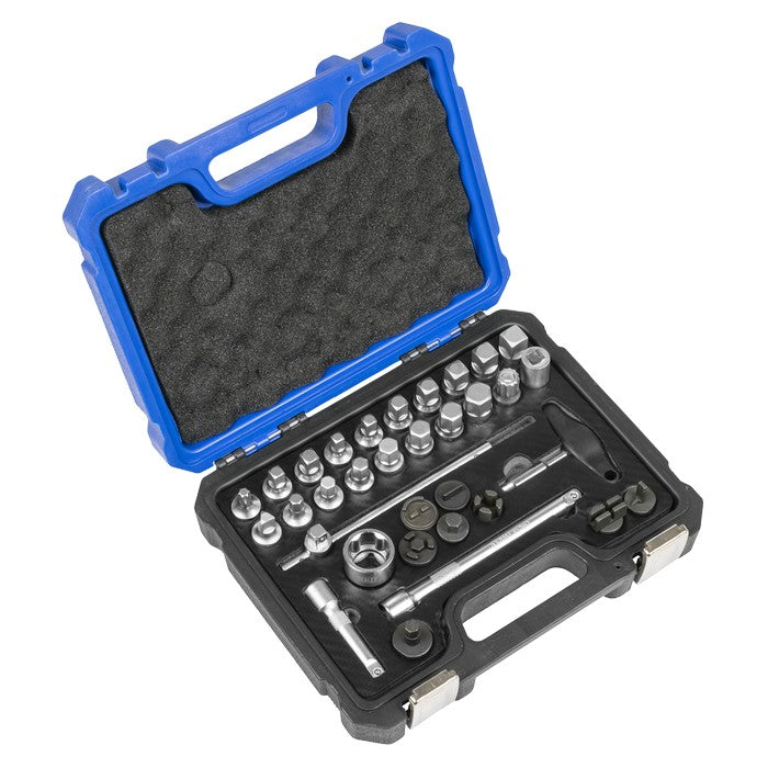 Oil Drain Plug Removal Kit Master 33pc