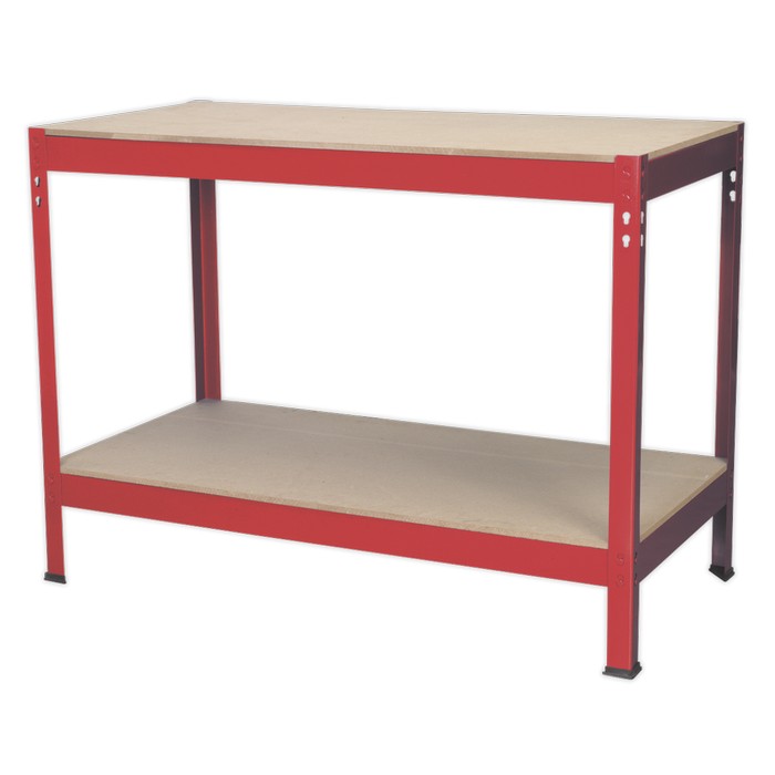 Steel Workbench with Wooden Top 1.2m