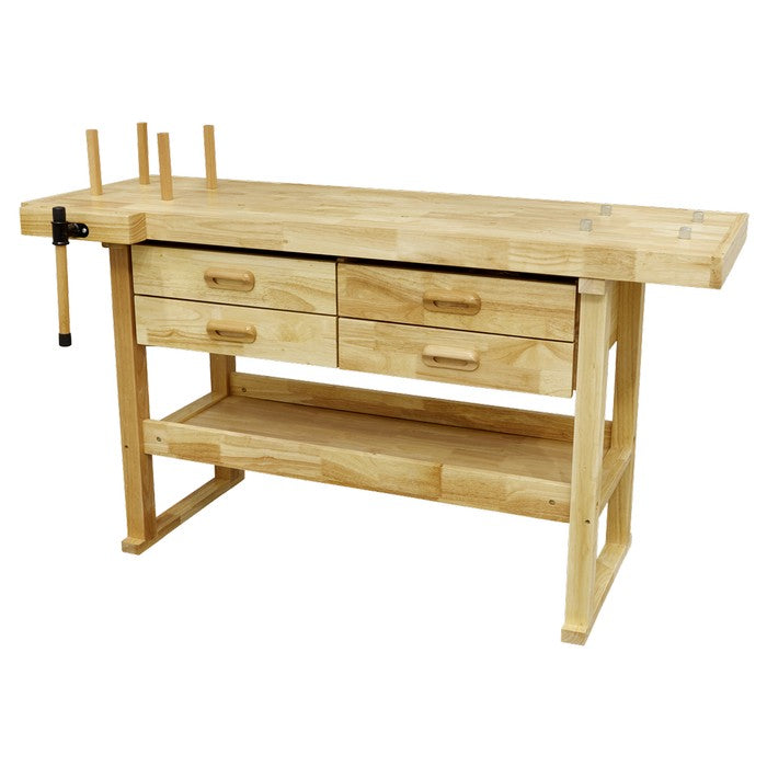 Woodworking Bench with 4 Drawers