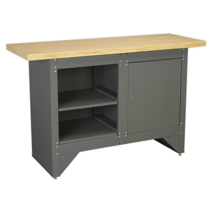 Heavy-Duty Workbench with Cupboard