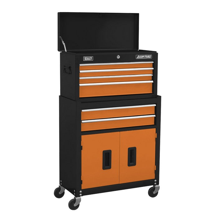 Topchest & Rollcab Combo 6 Drawer with Ball-Bearing Slides