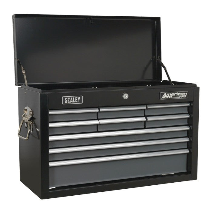 Sealey American PRO® Topchest 9 Drawer - Black/Grey