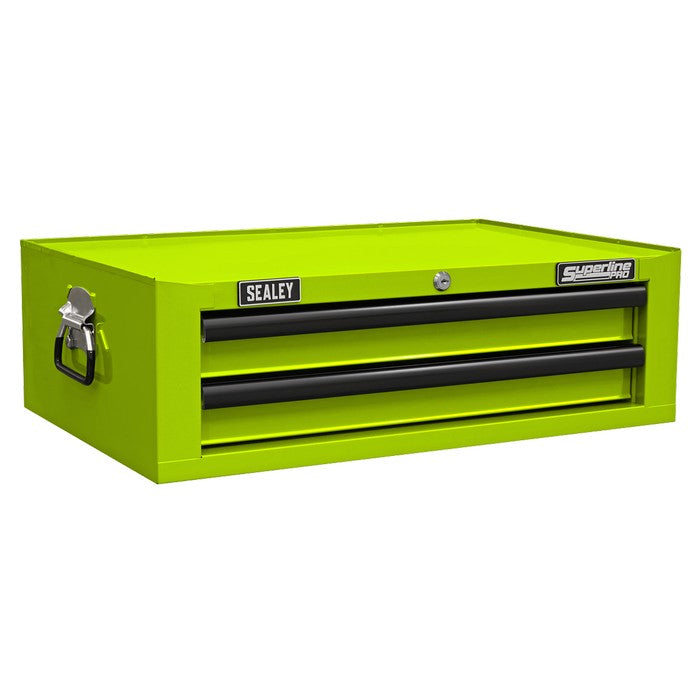 Superline PRO® Mid-Box Tool Chest 2 Drawer - Green/Black