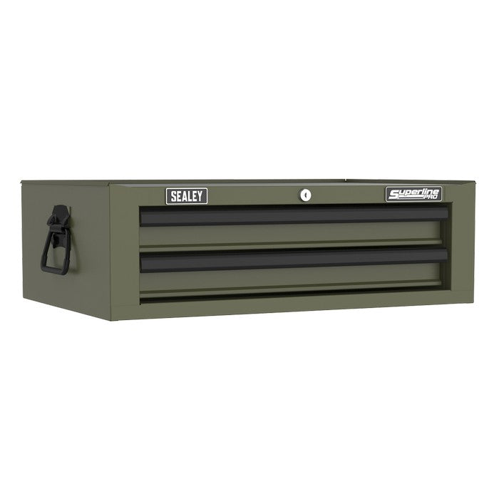 Sealey Superline PRO® Mid-Box Tool Chest 2 Drawer - Khaki