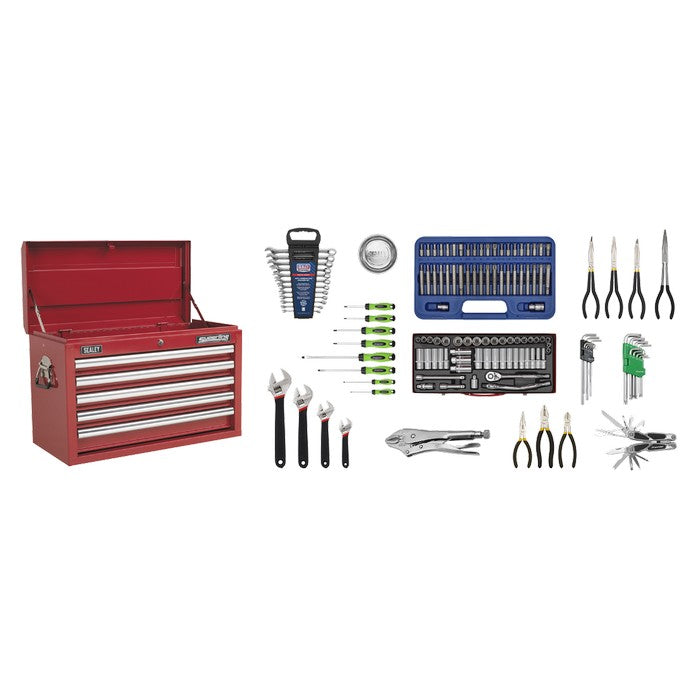 Topchest 5 Drawer - Red & 139pc Tool Kit