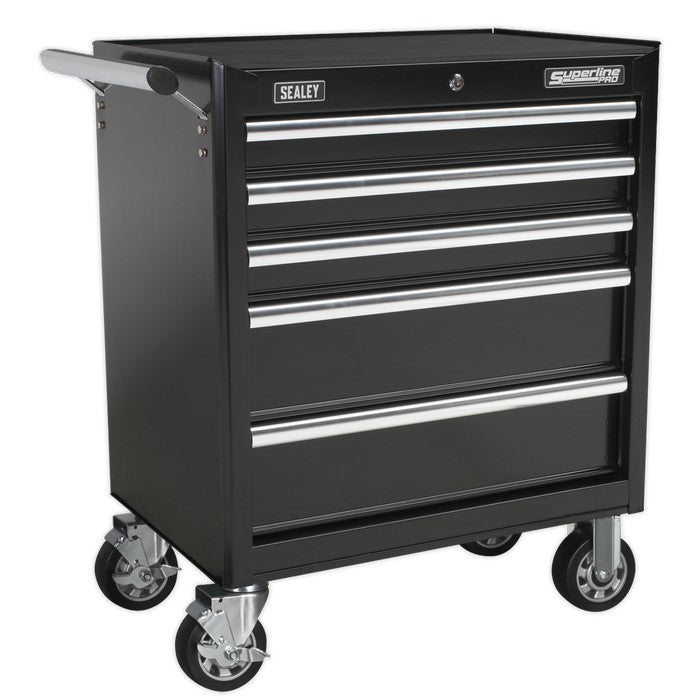 Sealey Superline PRO® Rollcab 5 Drawer - Black