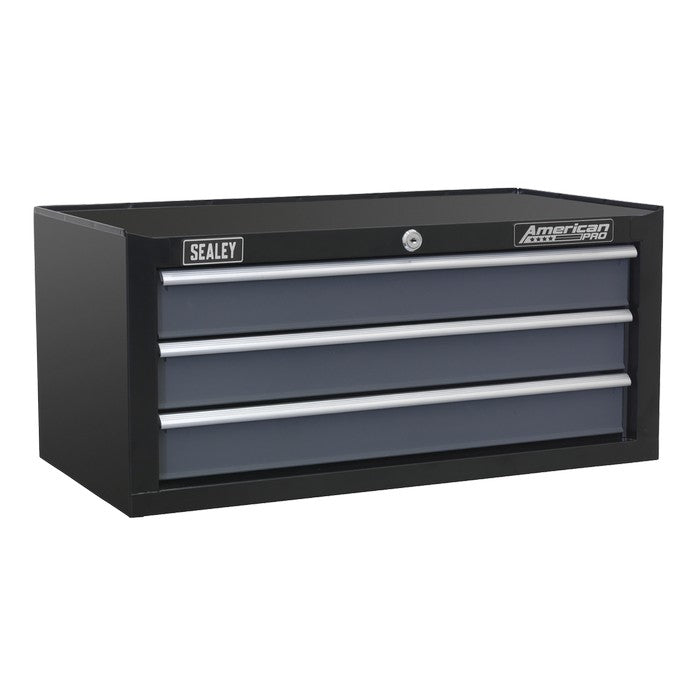 Sealey American PRO® Mid-Box Tool Chest 3 Drawer - Black/Grey