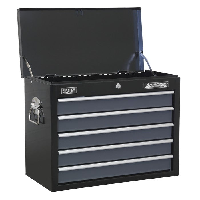 Sealey American PRO® Topchest 5 Drawer - Black/Grey