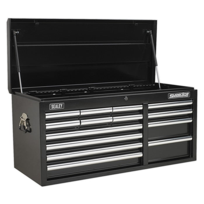 Superline PRO® Heavy-Duty Topchest 14 Drawer - Black