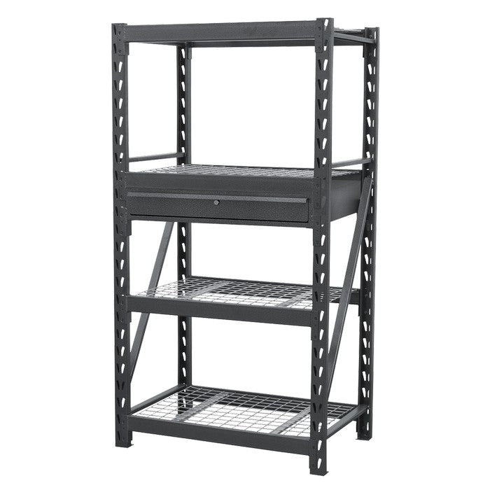 Sealey Heavy-Duty Racking Unit With 4 Mesh Shelves - Single Drawer