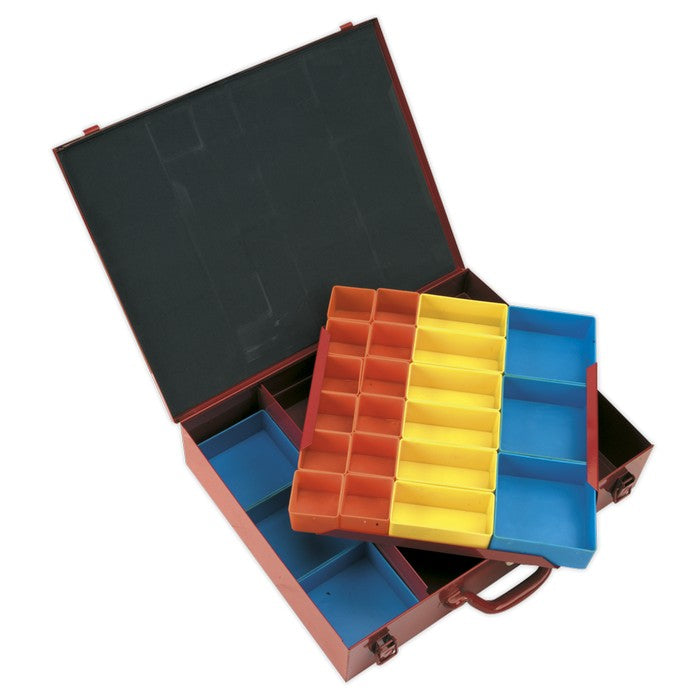 2-Layer Metal Case with 27 Storage Bins