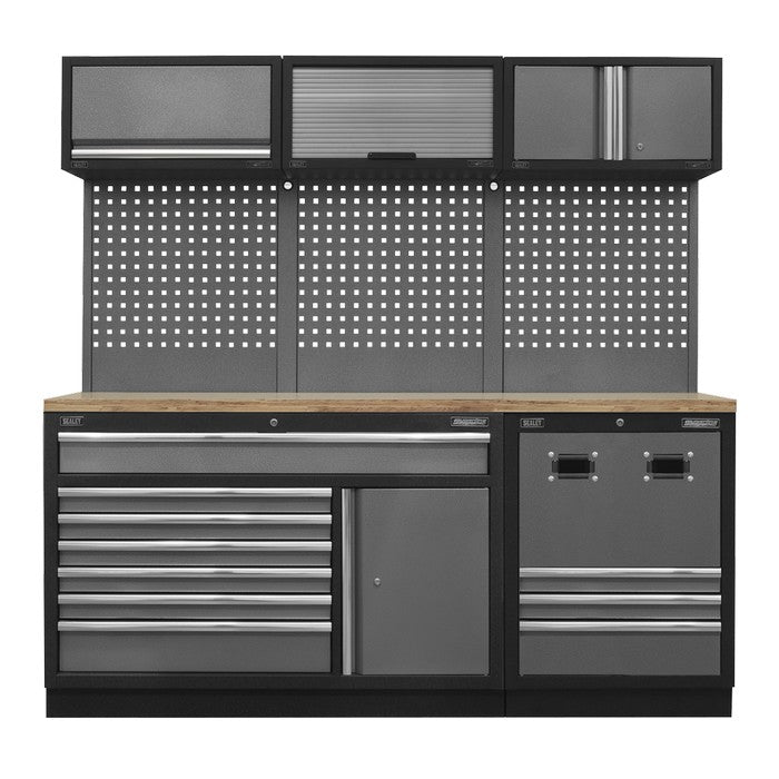 Superline PRO® Modular Storage System Combo with Pressed Wood Worktop