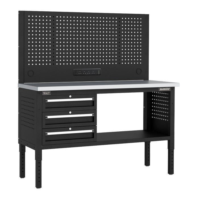 Modular Workbench, 3 Drawers Stainless Steel Top 1525mm