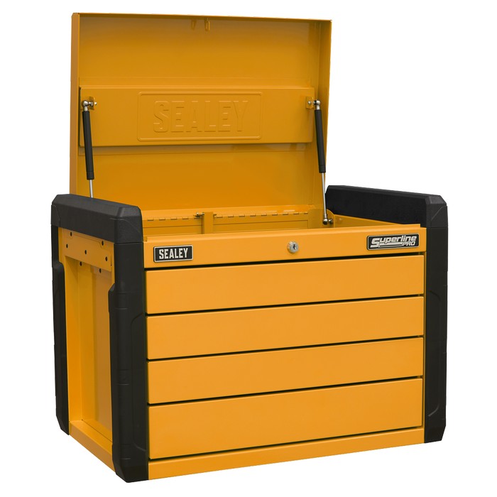 4-Drawer Push-to-Open Topchest Ball-Bearing Slides Orange