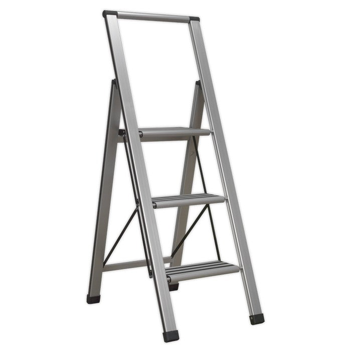 Aluminium Prof Folding Step Ladder 3-Step 150kg Capacity