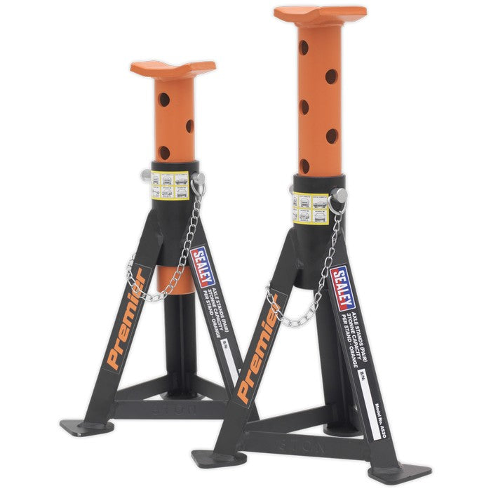 Axle Stands (Pair) 3 Tonne Capacity per Stand Orange
