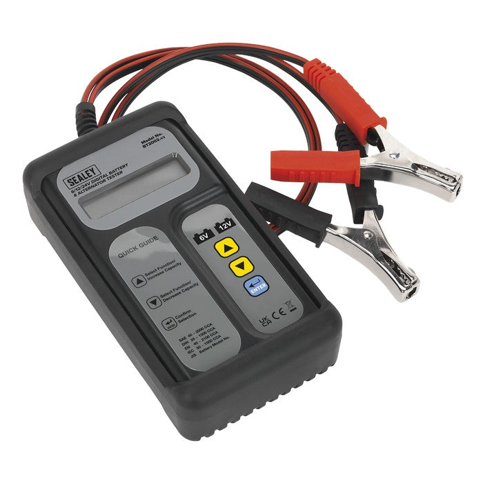 Digital Battery & Alternator Tester 6/12/24V