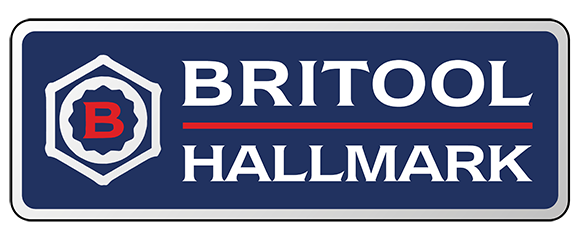 Britool Hallmark offical logo with a blue background and white text