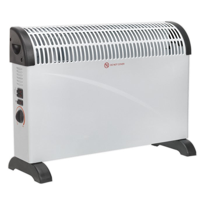 Convector Heater 2000W 3 Heat Settings Thermostat Turbo Fan
