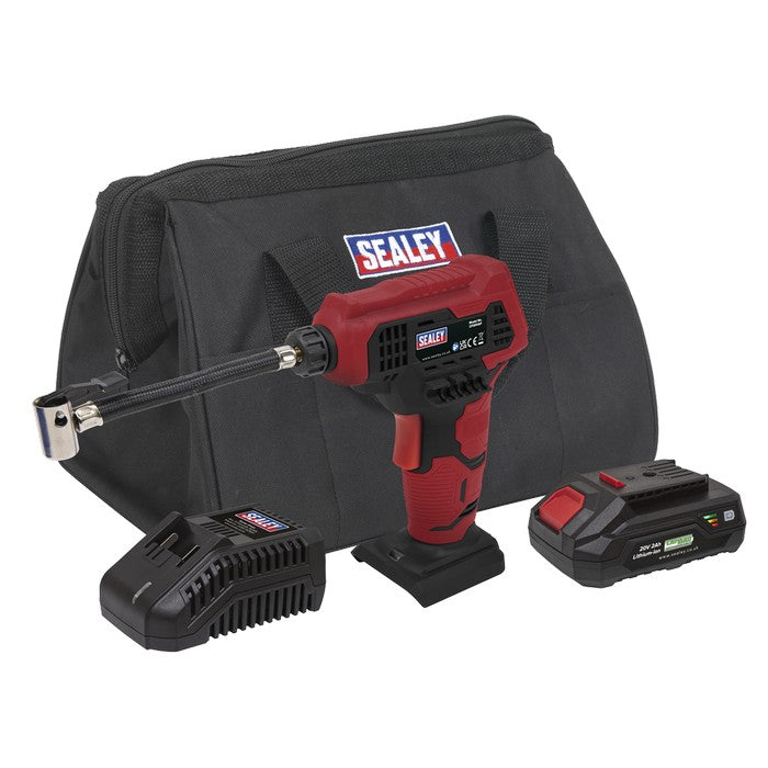 SV20 Series Cordless Tyre Inflator Kit 20V 2Ah
