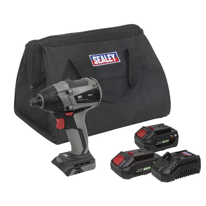 Sealey Brushless Impact Driver Kit 20V Sv20 Series - 2 Batteries