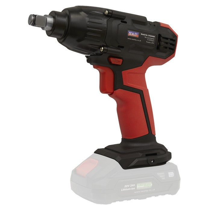 Sealey SV20 Series 1/2"Sq Drive Cordless Impact Wrench 20V - Body Only
