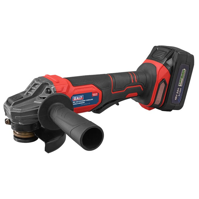 Cordless Angle Grinder - Red Ø115mm 18V 3Ah