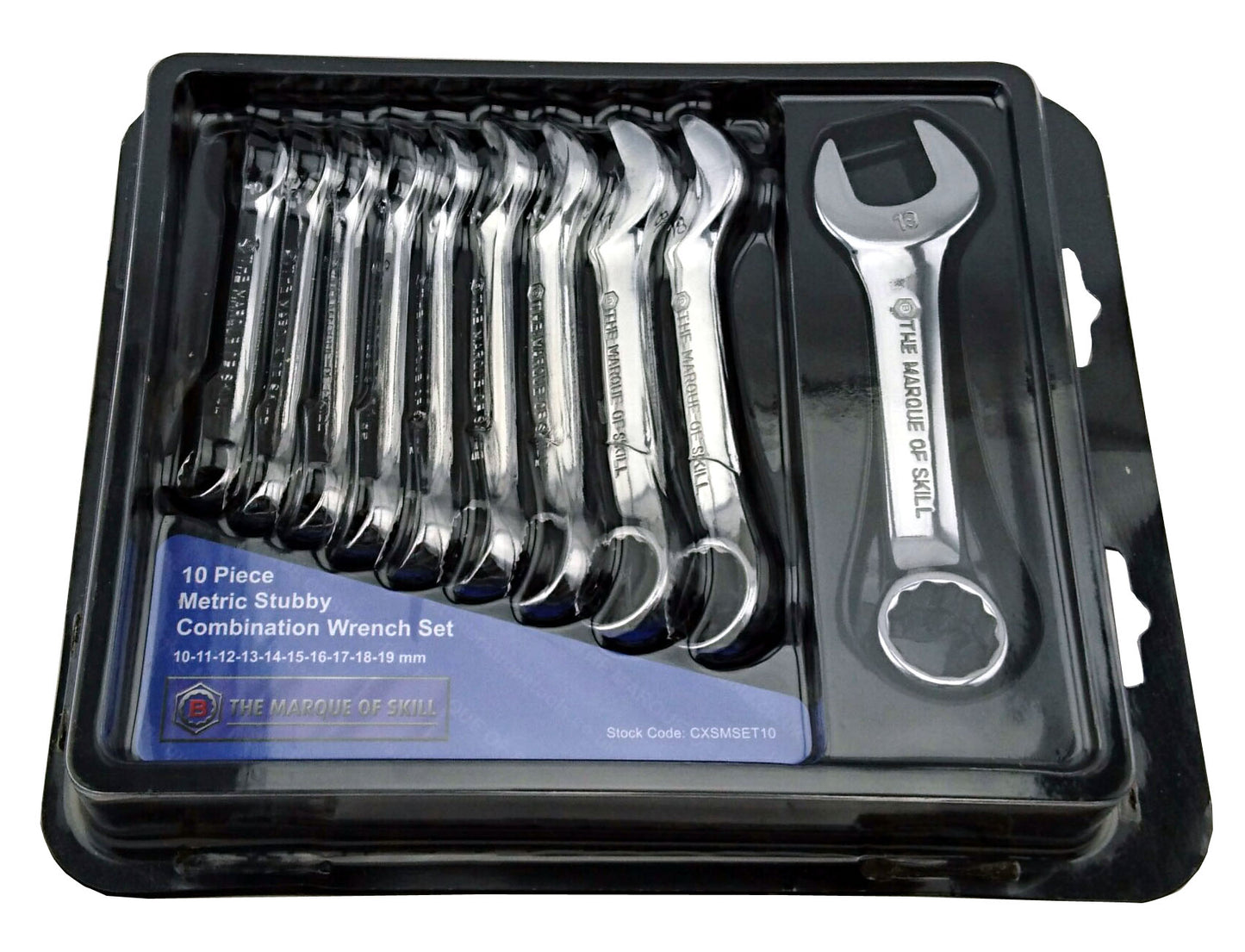 Combination Spanner Set (6-Point Ring) + Stubby Wrench Set Britool Hallmark