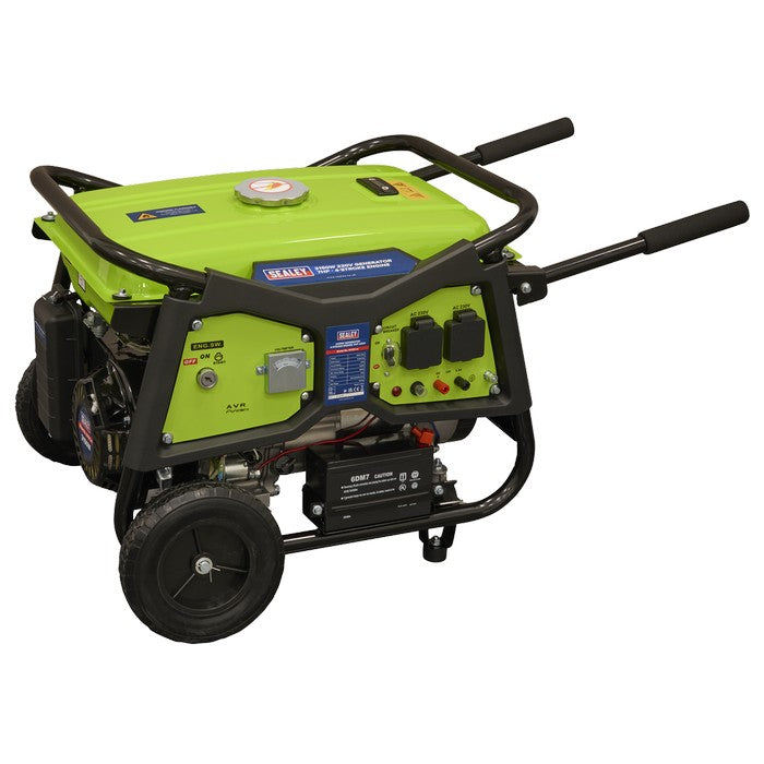 Sealey 3150W Generator 7hp 4-Stroke Engine 230V