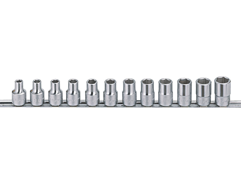 1/2" Socket Set (6 Point) 8-19mm From Genius Tools