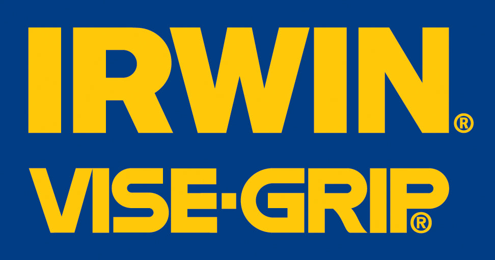 Irwin Vise-Grip logo on a blue background