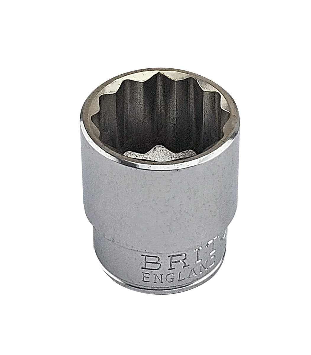 Britool England 12-Point Chrome Socket Range - 1/2" Drive Made in England