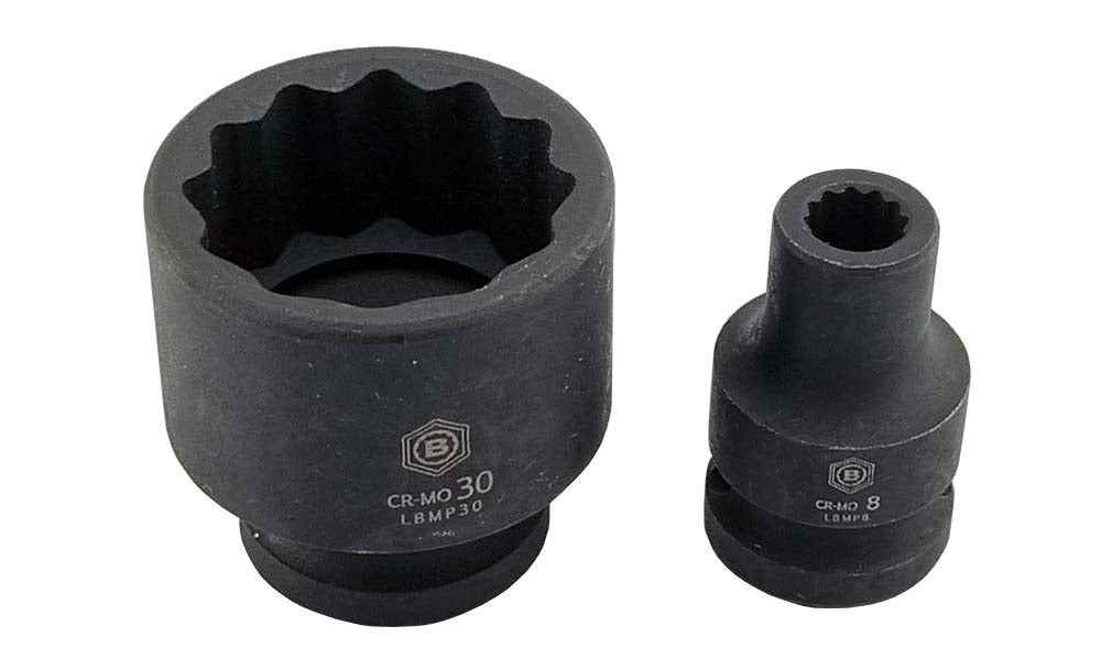 Britool Hallmark 1/2" Drive Impact Socket Range (12-Point) Sizes 8-36mm