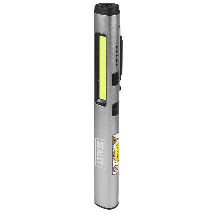 Rechargeable UV Penlight Torch with Laser Pointer 5W COB & 3W SMD LED