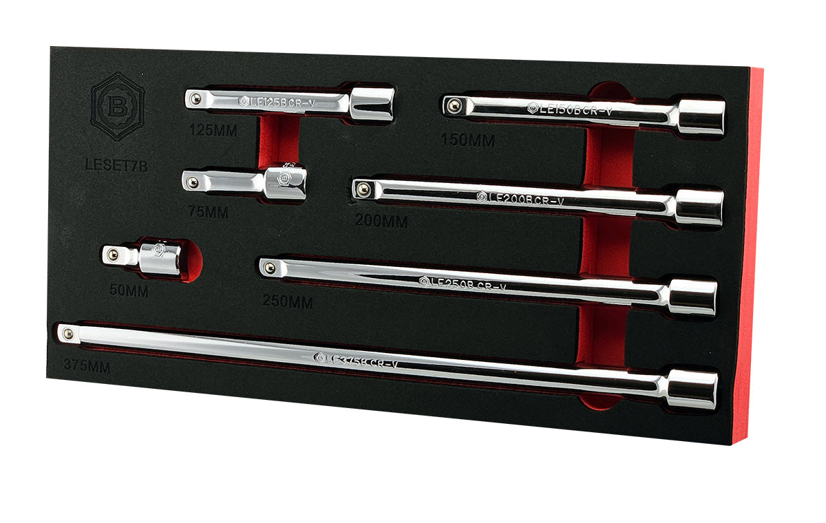 Britool 1/2" Drive Socket Set (6-Point) Sizes 8-36mm + Extension Bar Set