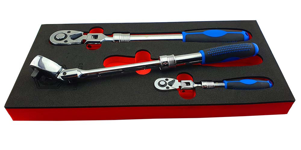 **Sale** Britool Hallmark 3pc Extending Ratchet Set With Flex-Head