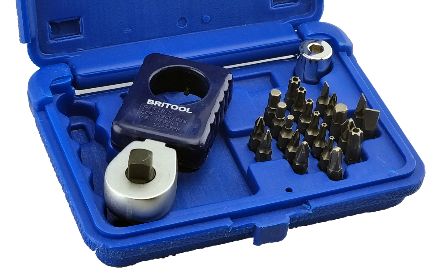 Britool 3/8" Palm Ratchet & Bit Set Set Includes Phillips, Torx, Hex, Bits