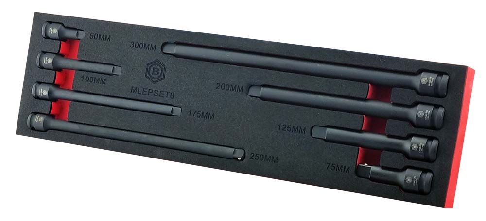 Britool Hallmark 3/8" Swivel UJ Impact Socket Set & Extension Bar Set