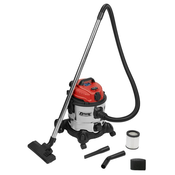 Vacuum Cleaner Ind 20L 1400W/230V S/Less Drum Auto Start