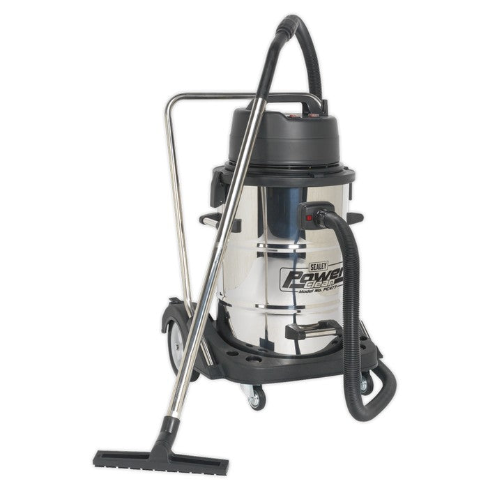 Vacuum Cleaner Ind W&D 77L Stainless 2400W Swivel Drum