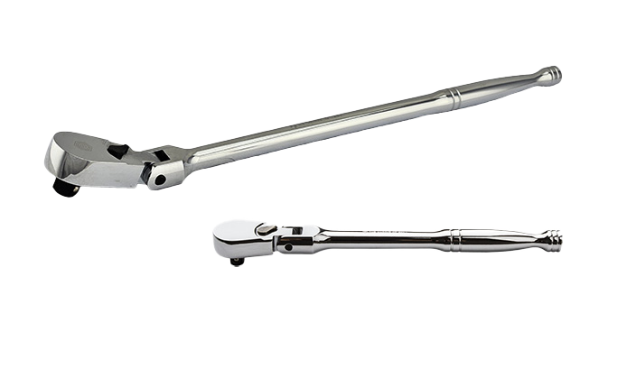 1/4" & 1/2" Drive Low Profile Ratchets With Flexi Head Britool Hallmark