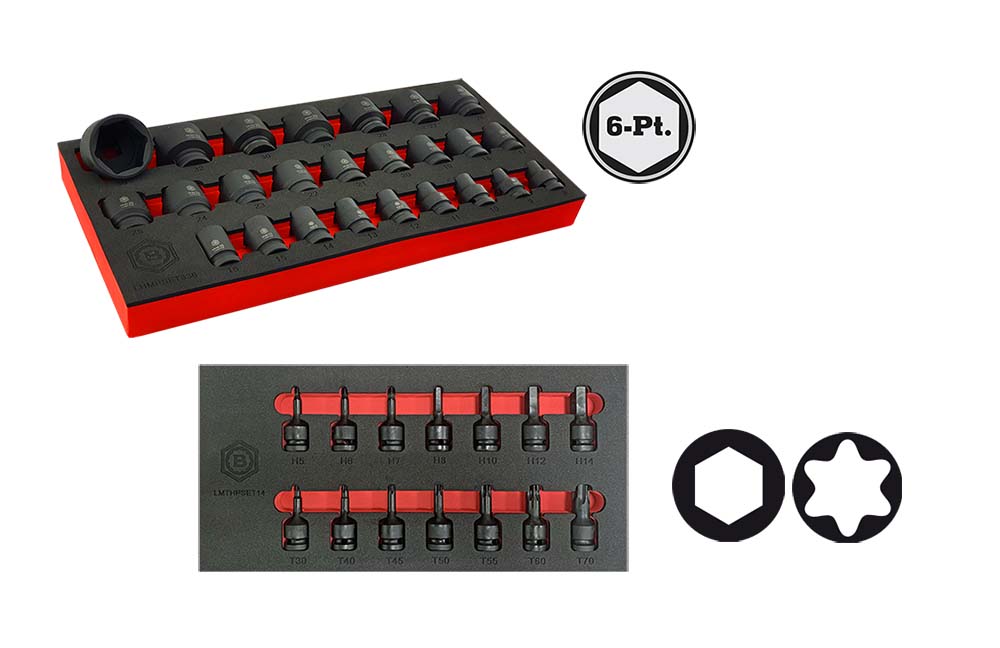 1/2" Impact Socket Set + Impact Hex & Torx Driver Set From Britool Hallmark