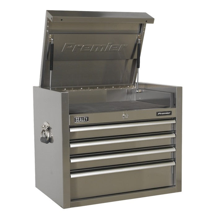 Premier™ Heavy-Duty Topchest 4 Drawer 675mm - Stainless Steel