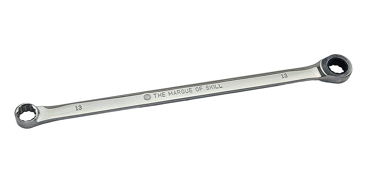 Britool Hallmark RRXL10 Extra Long Flat Ring Spanner With Ratchet Ring 10mm